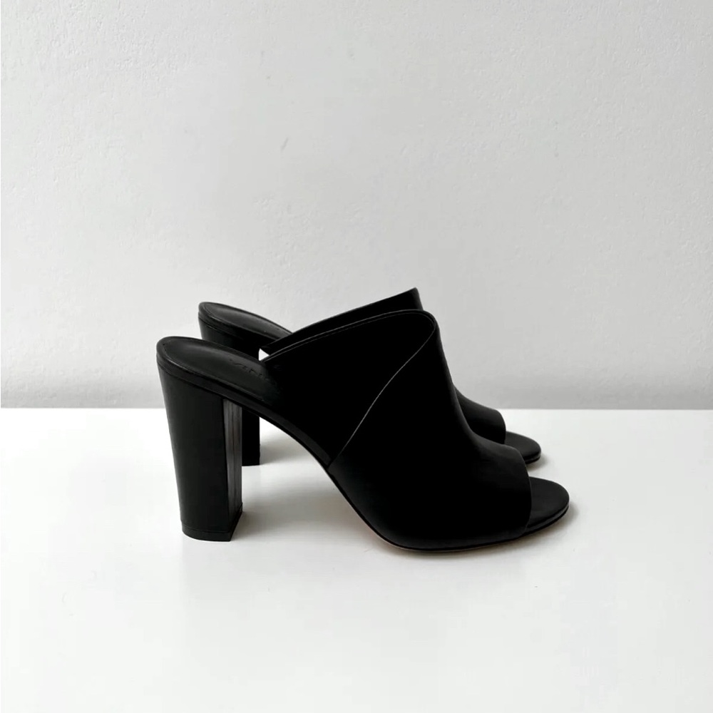 VINCE Leather Heeled Sandal (Style Hanna) - SZ 6 BLK